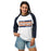 Student wearing Seven Lakes High School Spartans Unisex 3/4 sleeve Raglan T-shirt 098