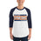 Man wearing Seven Lakes High School Spartans Unisex 3/4 sleeve Raglan T-shirt 098