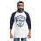 Man wearing Tomball Memorial High School Wildcats Unisex 3/4 sleeve Raglan T-shirt 225