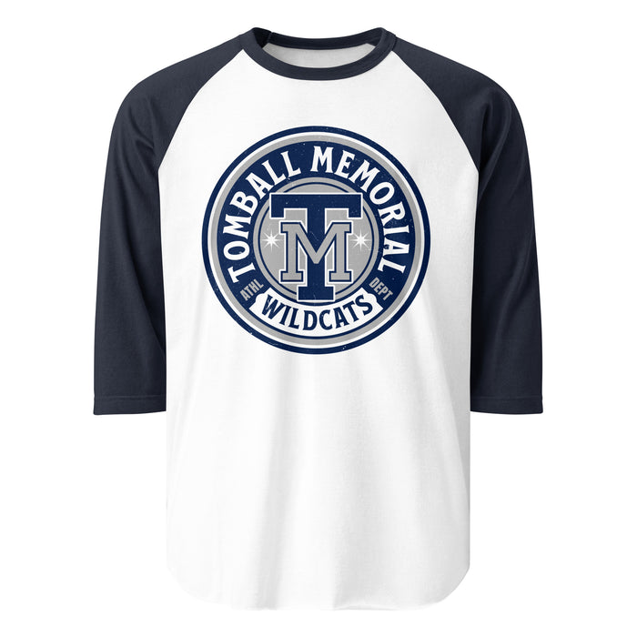 Tomball Memorial High School Wildcats Unisex 3/4 sleeve Raglan T-shirt 220