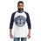 Man wearing Tomball Memorial High School Wildcats Unisex 3/4 sleeve Raglan T-shirt 220