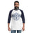 Man wearing Tomball Memorial High School Wildcats Unisex 3/4 sleeve Raglan T-shirt 211