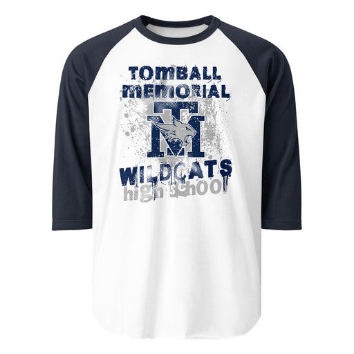 Tomball Memorial High School Wildcats Unisex 3/4 sleeve Raglan T-shirt 205