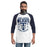 Man wearing Tomball Memorial High School Wildcats Unisex 3/4 sleeve Raglan T-shirt 204