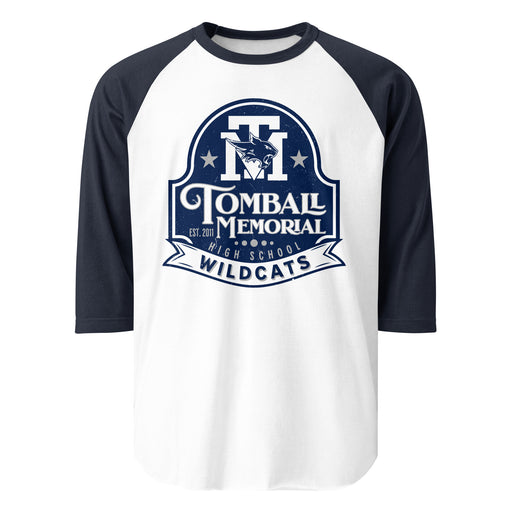 Tomball Memorial High School Wildcats Unisex 3/4 sleeve Raglan T-shirt 219