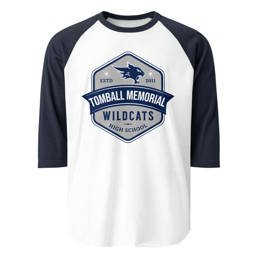 Tomball Memorial High School Wildcats Unisex 3/4 sleeve Raglan T-shirt 209