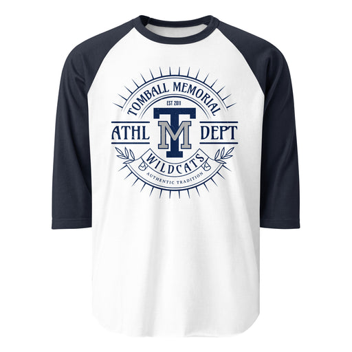 Tomball Memorial High School Wildcats Unisex 3/4 sleeve Raglan T-shirt 201