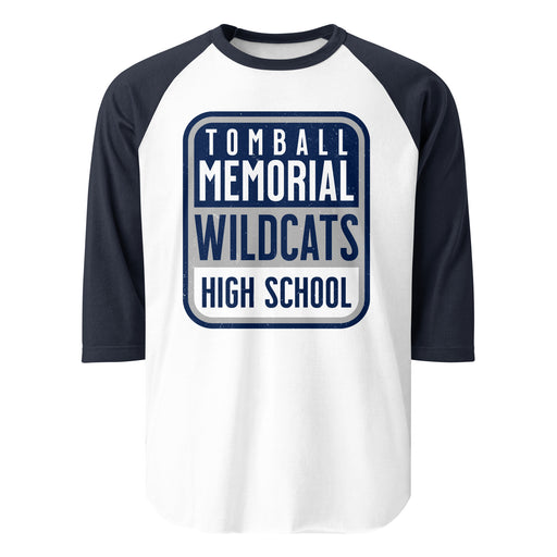 Tomball Memorial High School Wildcats Unisex 3/4 sleeve Raglan T-shirt 001