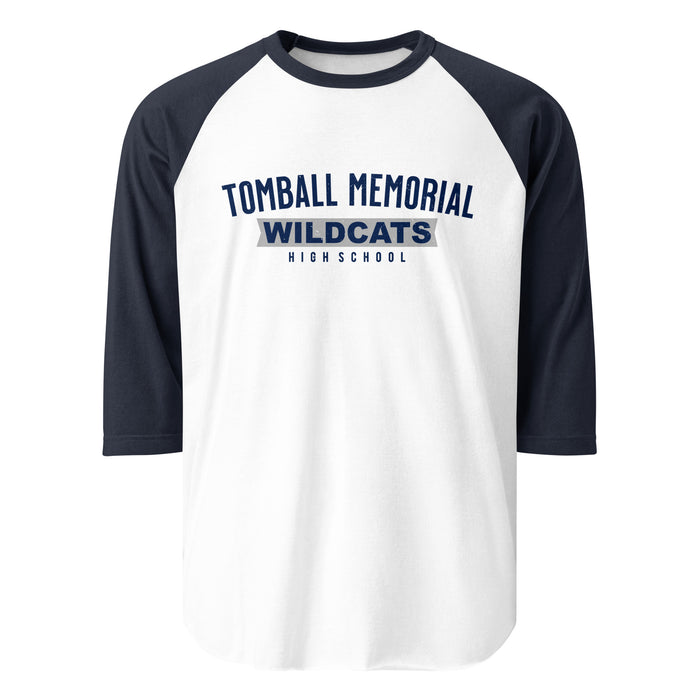 Tomball Memorial High School Wildcats Unisex 3/4 sleeve Raglan T-shirt 021