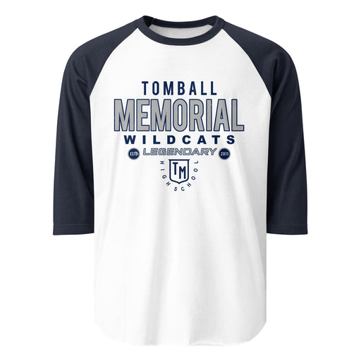 Tomball Memorial High School Wildcats Unisex 3/4 sleeve Raglan T-shirt 003