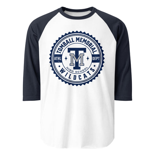 Tomball Memorial High School Wildcats Unisex 3/4 sleeve Raglan T-shirt 203