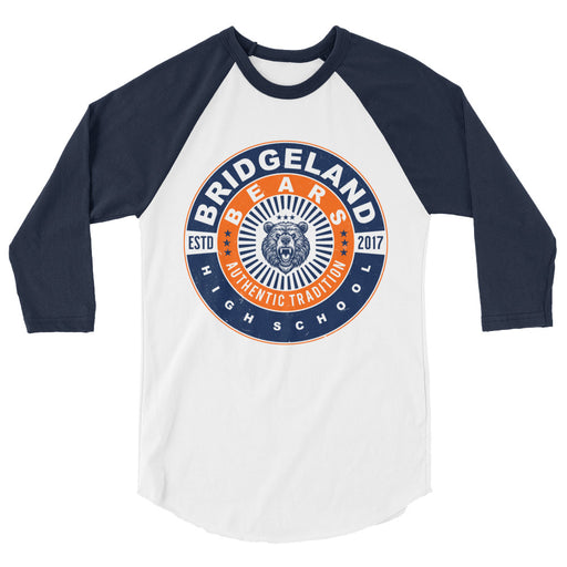 Bridgeland High School Bears Unisex 3/4 sleeve Raglan T-shirt 030