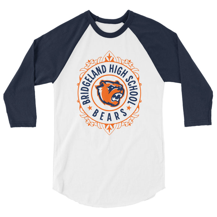 Bridgeland High School Bears Unisex 3/4 sleeve Raglan T-shirt 227