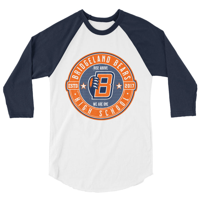 Bridgeland High School Bears Unisex 3/4 sleeve Raglan T-shirt 224