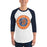 Man wearing Bridgeland High School Bears Unisex 3/4 sleeve Raglan T-shirt 224