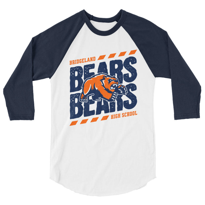Bridgeland High School Bears Unisex 3/4 sleeve Raglan T-shirt 223