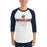 Man wearing Bridgeland High School Bears Unisex 3/4 sleeve Raglan T-shirt 217