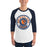 Man wearing Bridgeland High School Bears Unisex 3/4 sleeve Raglan T-shirt 220