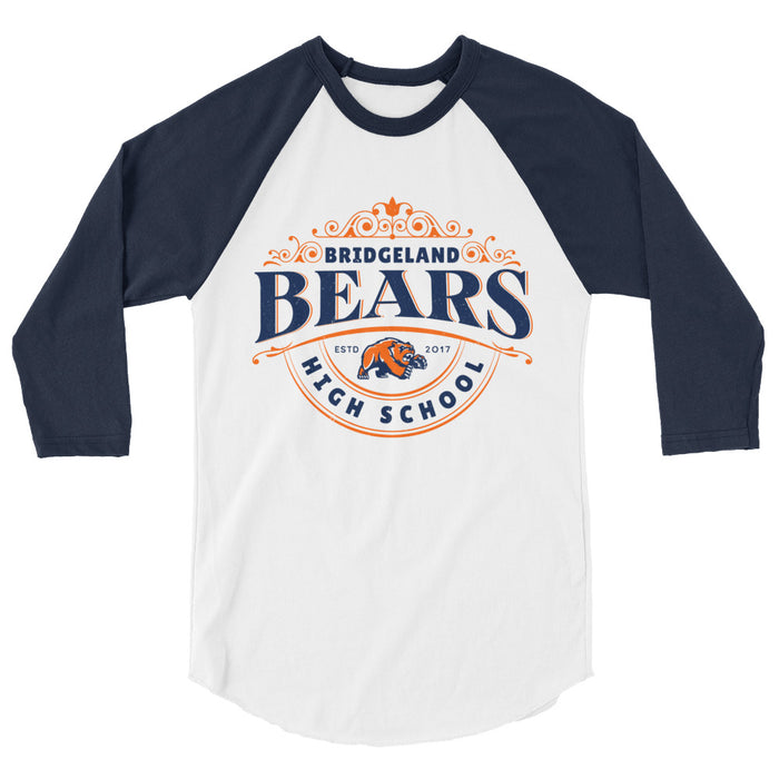 Bridgeland High School Bears Unisex 3/4 sleeve Raglan T-shirt 211