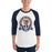Man wearing Bridgeland High School Bears Unisex 3/4 sleeve Raglan T-shirt 212