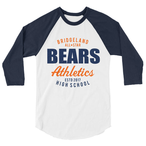 Bridgeland High School Bears Unisex 3/4 sleeve Raglan T-shirt 034