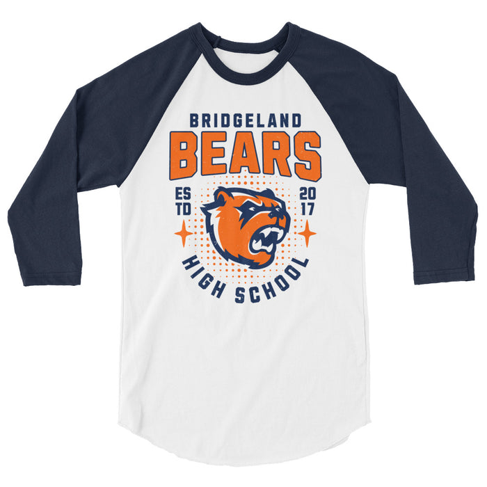 Bridgeland High School Bears Unisex 3/4 sleeve Raglan T-shirt 204