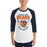 Man wearing Bridgeland High School Bears Unisex 3/4 sleeve Raglan T-shirt 204