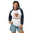 Woman wearing Bridgeland High School Bears Unisex 3/4 sleeve Raglan T-shirt 226