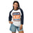 Woman wearing Bridgeland High School Bears Unisex 3/4 sleeve Raglan T-shirt 001