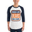 Man wearing Bridgeland High School Bears Unisex 3/4 sleeve Raglan T-shirt 001