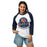 Woman wearing Bridgeland High School Bears Unisex 3/4 sleeve Raglan T-shirt 219