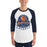 Man wearing Bridgeland High School Bears Unisex 3/4 sleeve Raglan T-shirt 219