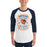 Man wearing Bridgeland High School Bears Unisex 3/4 sleeve Raglan T-shirt 207