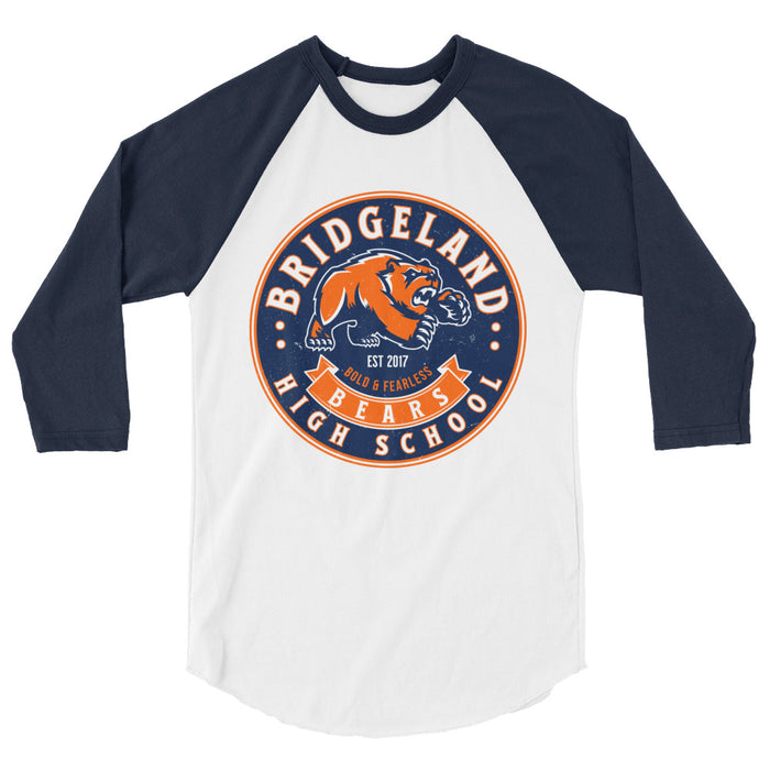 Bridgeland High School Bears Unisex 3/4 sleeve Raglan T-shirt 215