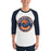 Man wearing Bridgeland High School Bears Unisex 3/4 sleeve Raglan T-shirt 215