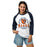 Woman wearing Bridgeland High School Bears Unisex 3/4 sleeve Raglan T-shirt 206