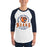 Man wearing Bridgeland High School Bears Unisex 3/4 sleeve Raglan T-shirt 206