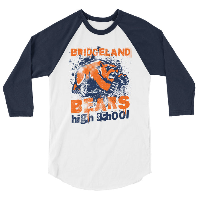 Bridgeland High School Bears Unisex 3/4 sleeve Raglan T-shirt 205