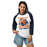 Woman wearing Bridgeland High School Bears Unisex 3/4 sleeve Raglan T-shirt 205