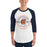 Man wearing Bridgeland High School Bears Unisex 3/4 sleeve Raglan T-shirt 201