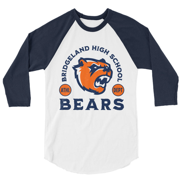 Bridgeland High School Bears Unisex 3/4 sleeve Raglan T-shirt 208