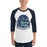 Man wearing College Park High School Cavaliers Unisex 3/4 sleeve Raglan T-shirt 219