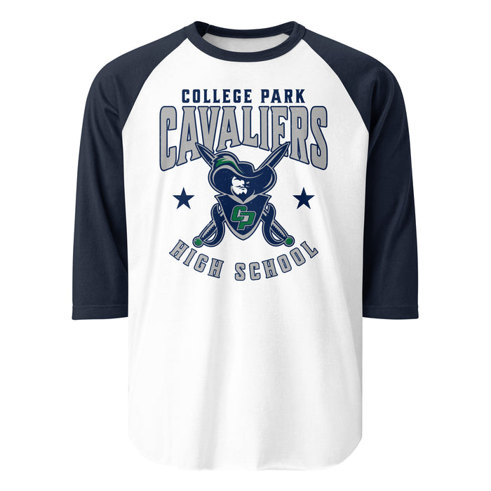 College Park High School Cavaliers Unisex 3/4 sleeve Raglan T-shirt 213