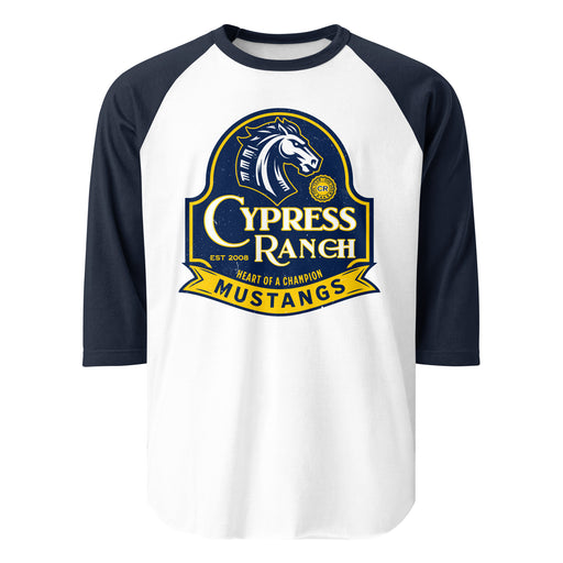 Cypress Ranch High School Mustangs Unisex 3/4 sleeve Raglan T-shirt 219