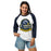 Woman wearing Cypress Ranch High School Mustangs Unisex 3/4 sleeve Raglan T-shirt 219