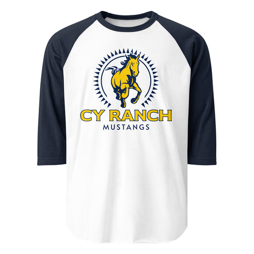 Cypress Ranch High School Mustangs Unisex 3/4 sleeve Raglan T-shirt 226