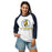 Woman wearing Cypress Ranch High School Mustangs Unisex 3/4 sleeve Raglan T-shirt 226