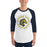Man wearing Cypress Ranch High School Mustangs Unisex 3/4 sleeve Raglan T-shirt 214