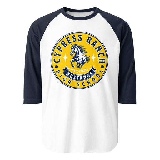 Cypress Ranch High School Mustangs Unisex 3/4 sleeve Raglan T-shirt 215