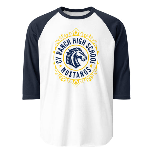 Cypress Ranch High School Mustangs Unisex 3/4 sleeve Raglan T-shirt 227